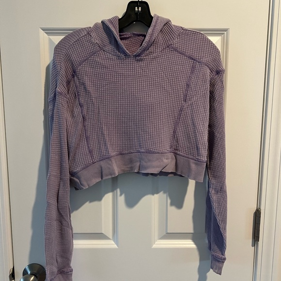 Purple Cropped Hoodie for Women - Picture 1 of 2